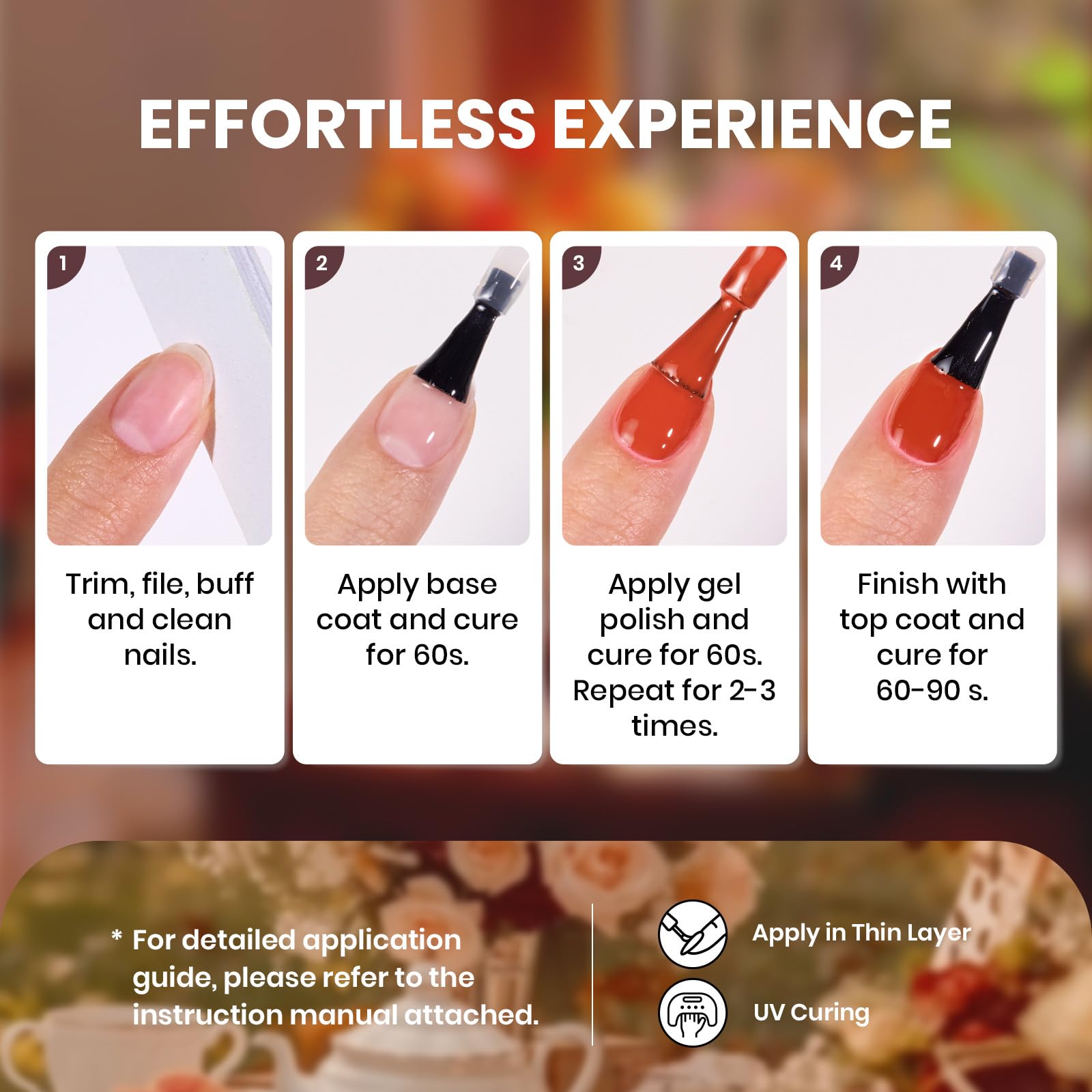 Toy Eden- 20 Colors Fall Glitter Gel Nail Polish Kit