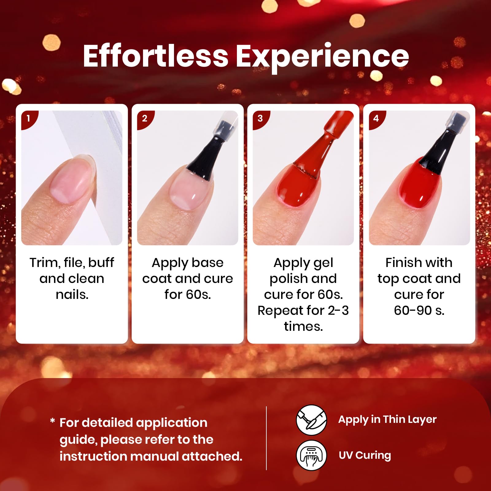 Glamour Era - 6 Colors Fall Glitter Gel Nail Polish Set