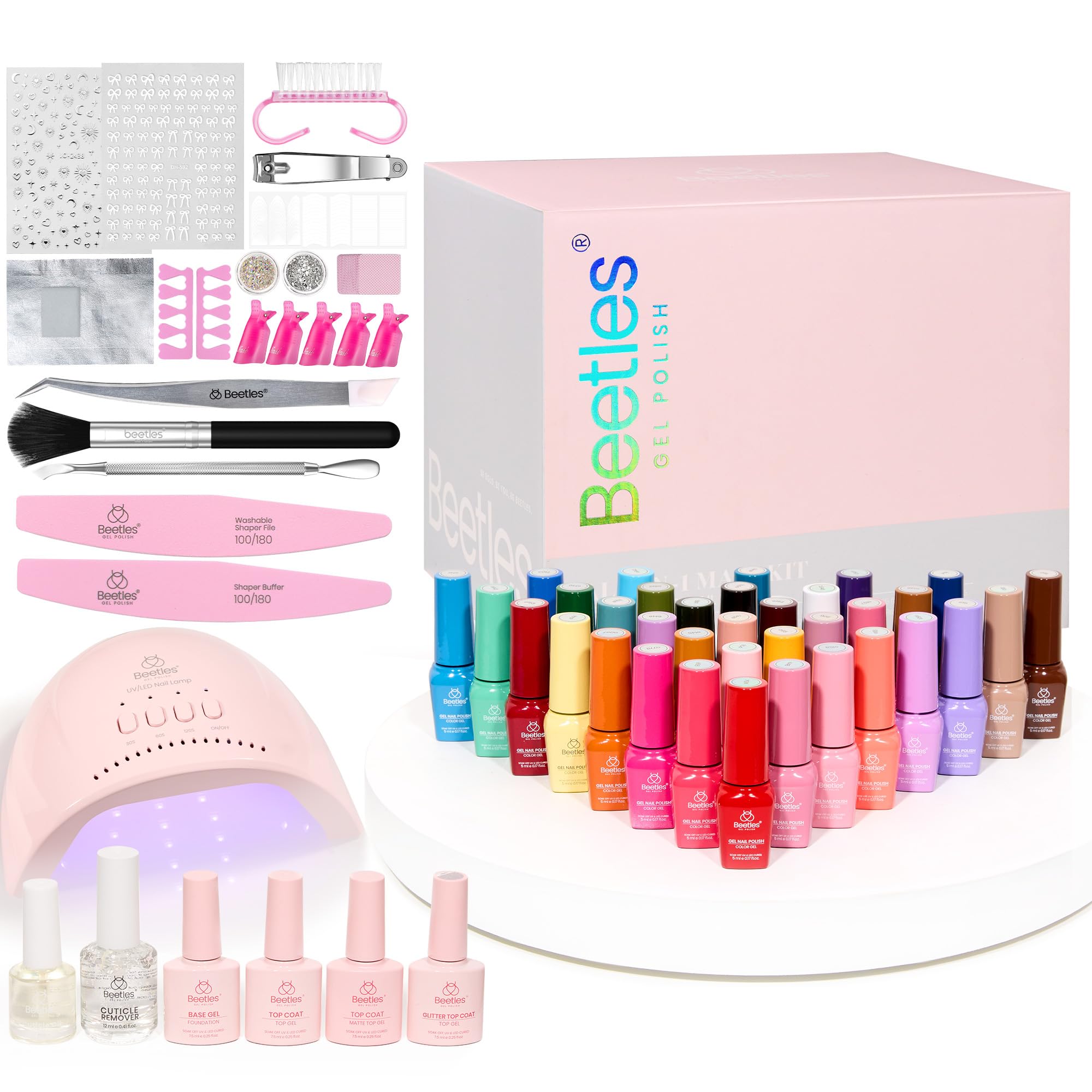 (Total 68Pcs) 35 Colors Upgrade Colorful Bottle Gel Starter Kit - Mood Mosiac