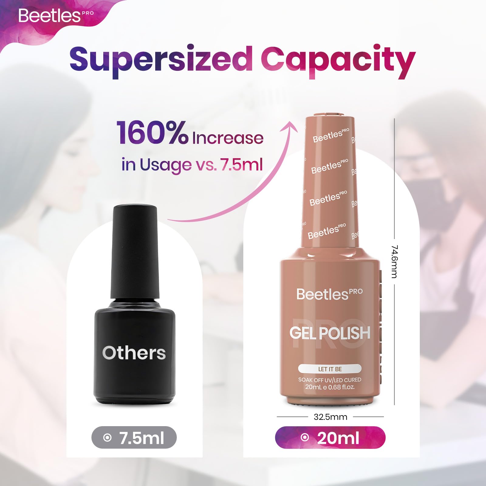 Beetles Pro Nude Gel Polish Let It Be 1 Pcs 20ml Nude Brown Neutral Gel Polish