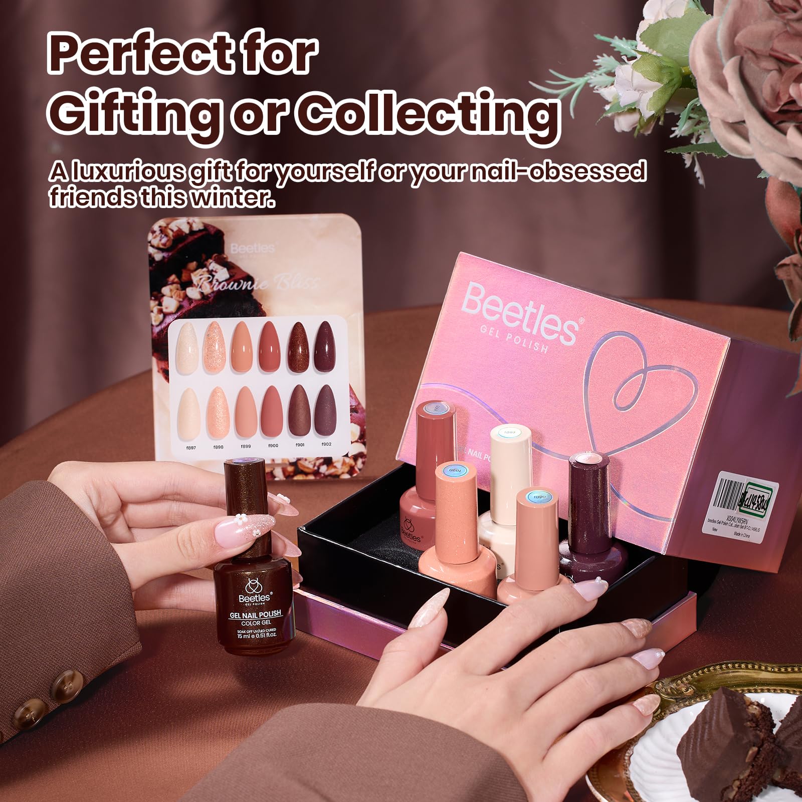 Beetles Brown Gel Polish - 6 Colors Light Dark Brown Color Set