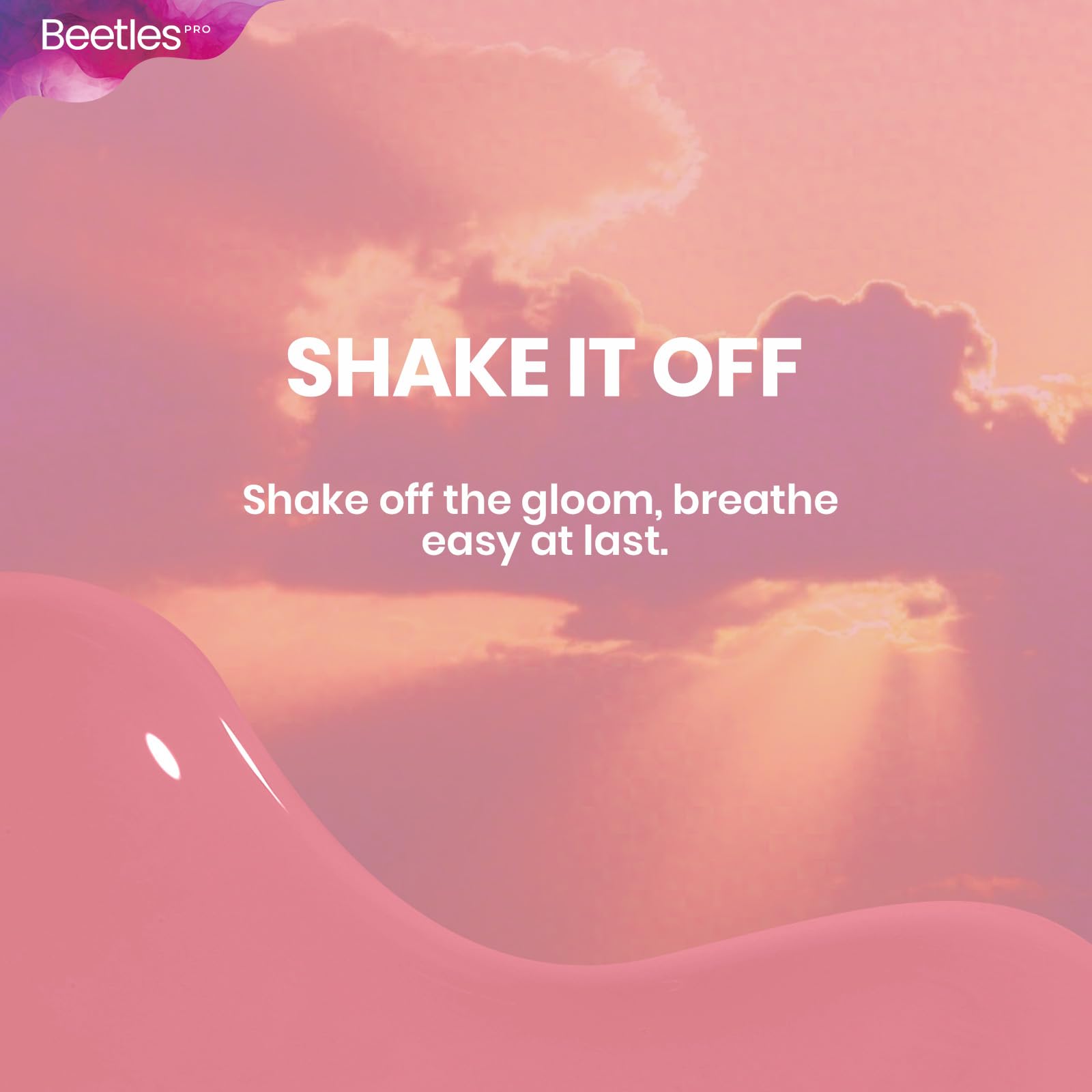 Beetles Pro Pink Gel Polish Nails Shake It Off - 1 Pcs 20ml Nude Pink Color Gel Polish