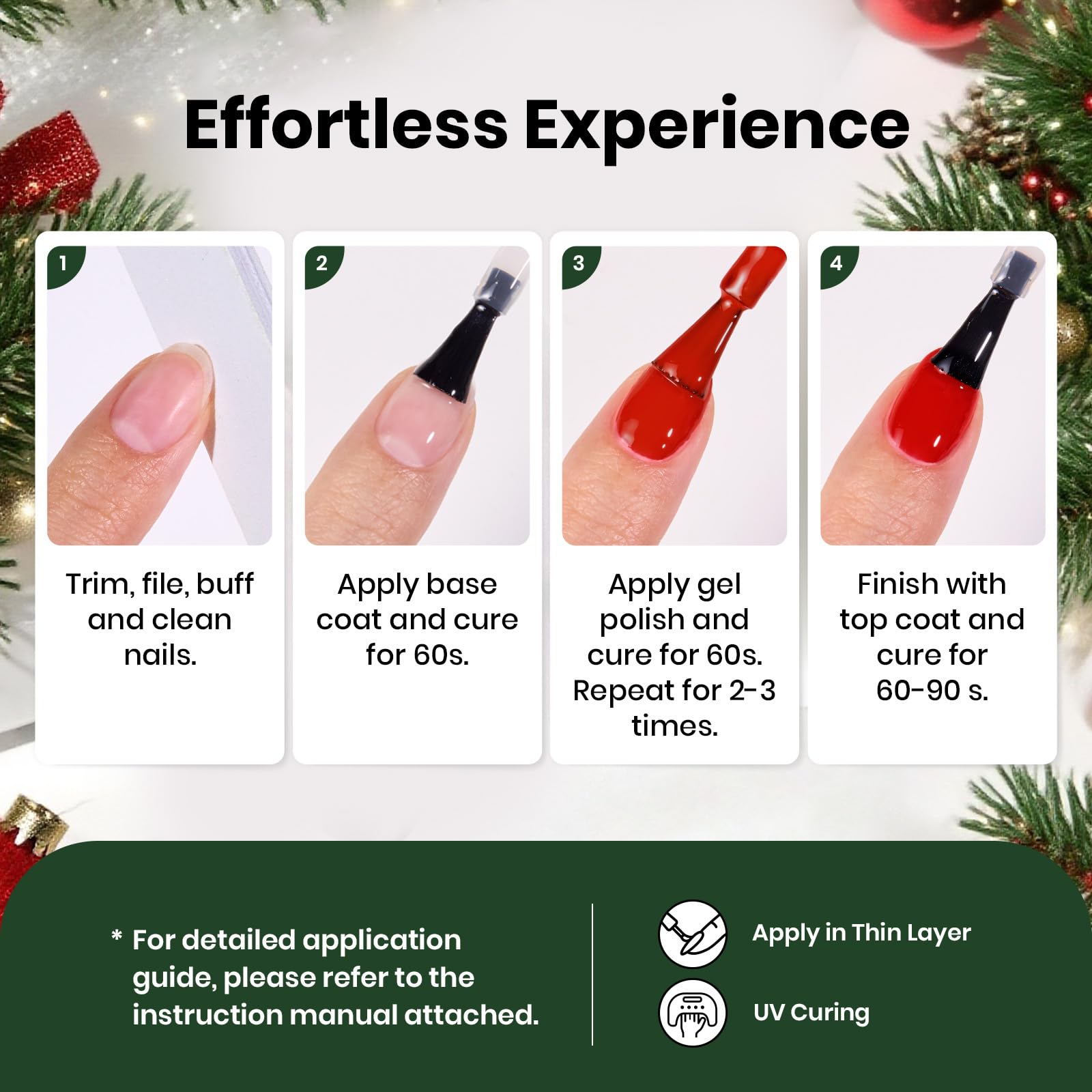 Beetles Christmas Gel Nail Polish Set Dreamscape in Snow - 6 Colors Pearl Pearlescent Set