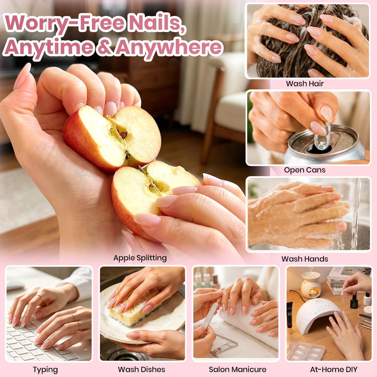 Beetles Hema-Free & TPO Free Nail Glue Gel 20g Solid Nail Glue for Tipex Instant Apex Nail Tips