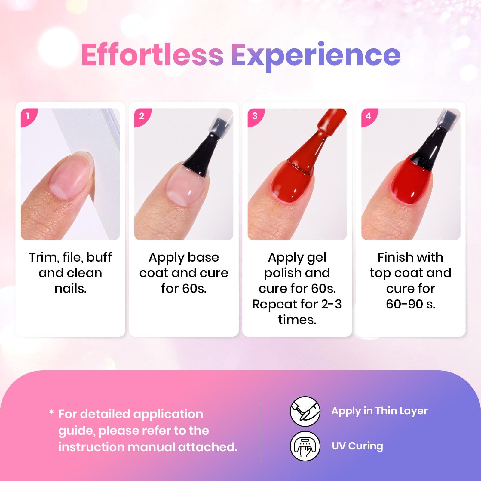 Beetles Creamy Twist 6 Colors Summer Nails Glazed Glow Finish Gel Nail Polish Set