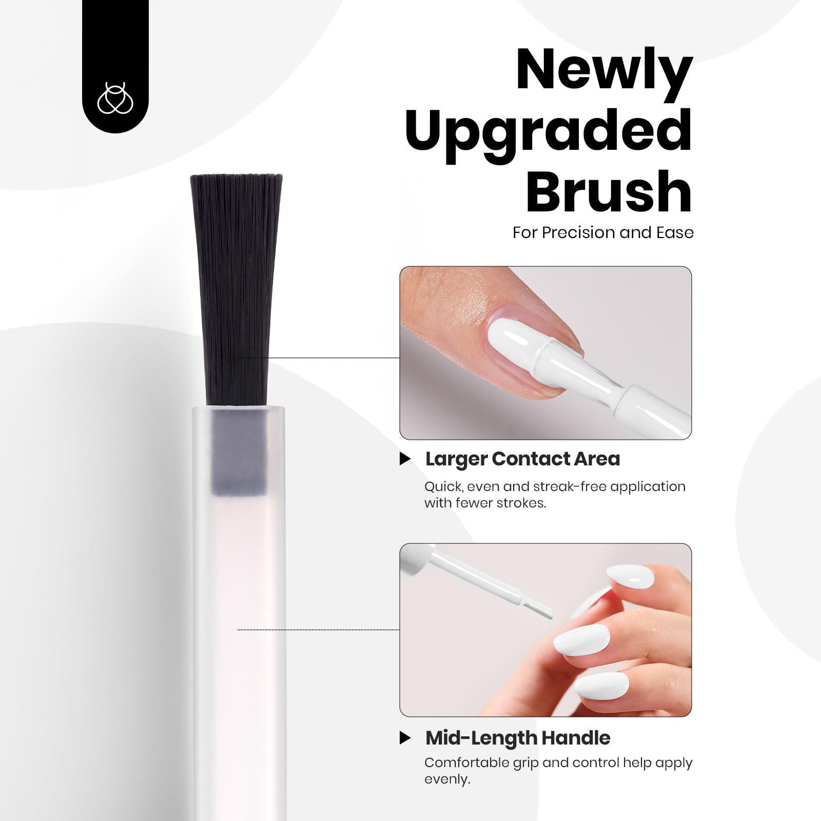Hema-Free Monochrome Aesthetic Beetles Balck and White Gel Polish 2 Pcs 15ML