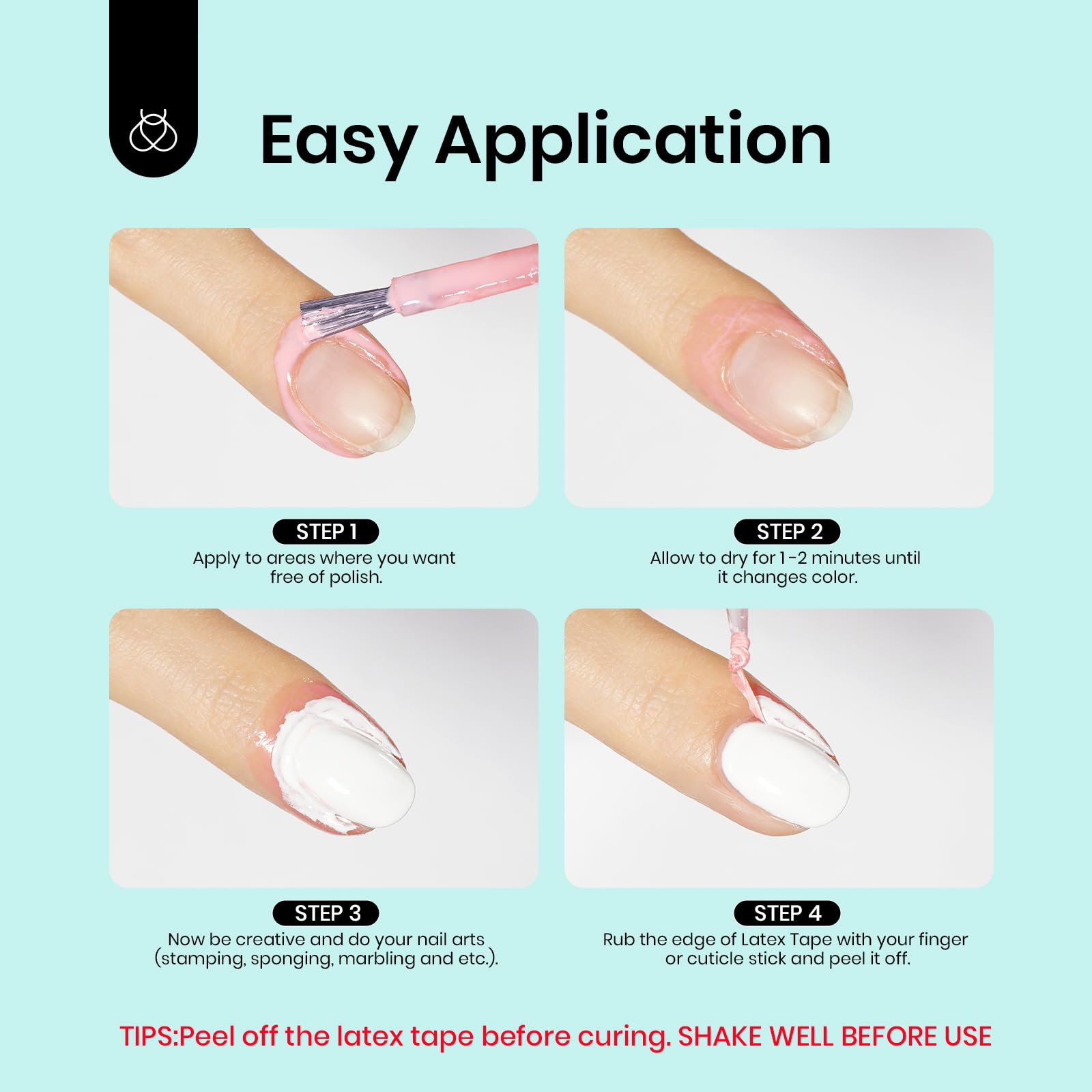 Beetles Liquid Latex for Nails 30ml Latex Liquid Nail Peel off Cuticle Guard