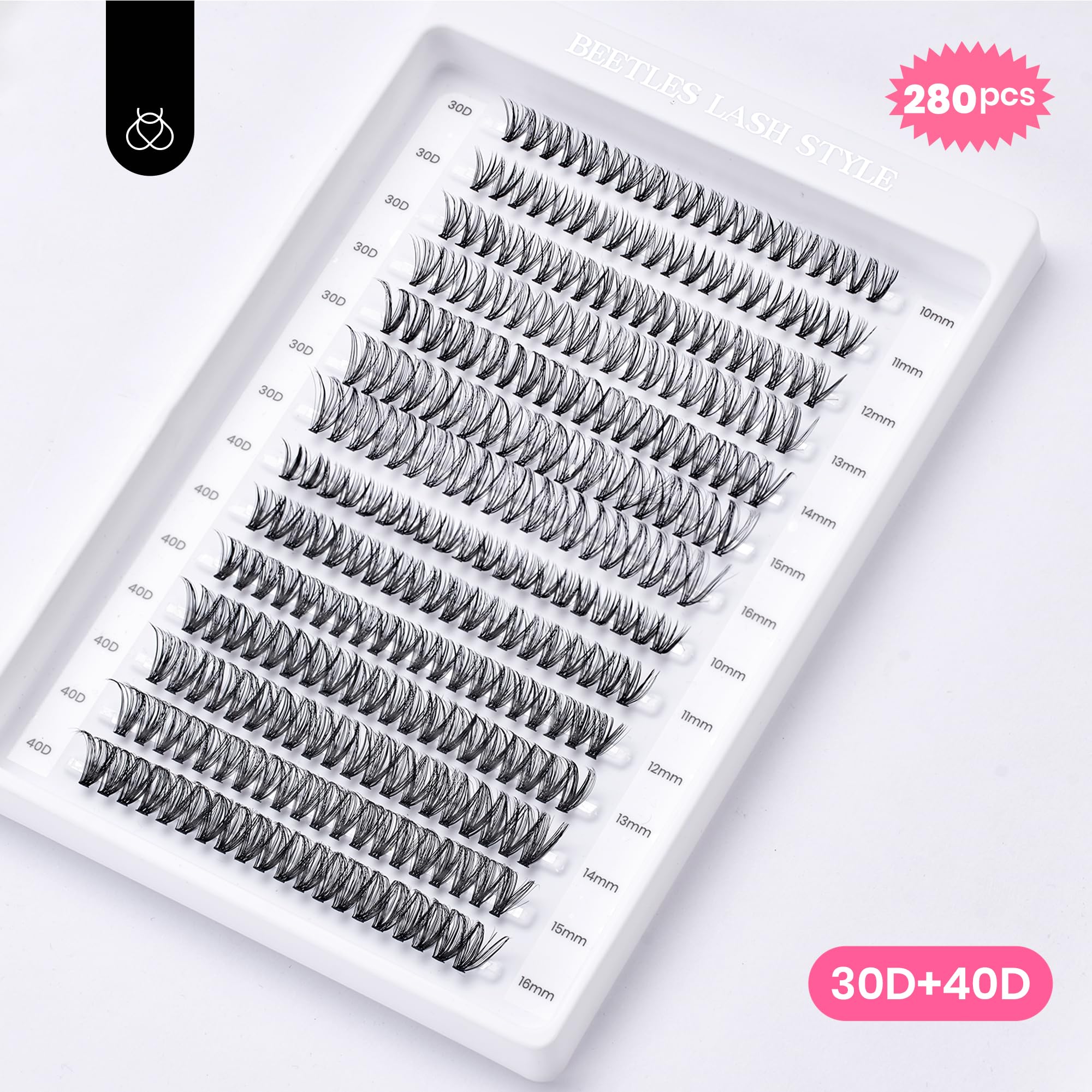 Individual Lashes Clusters 30D 40D Mixed Eyelash Clusters 280pcs