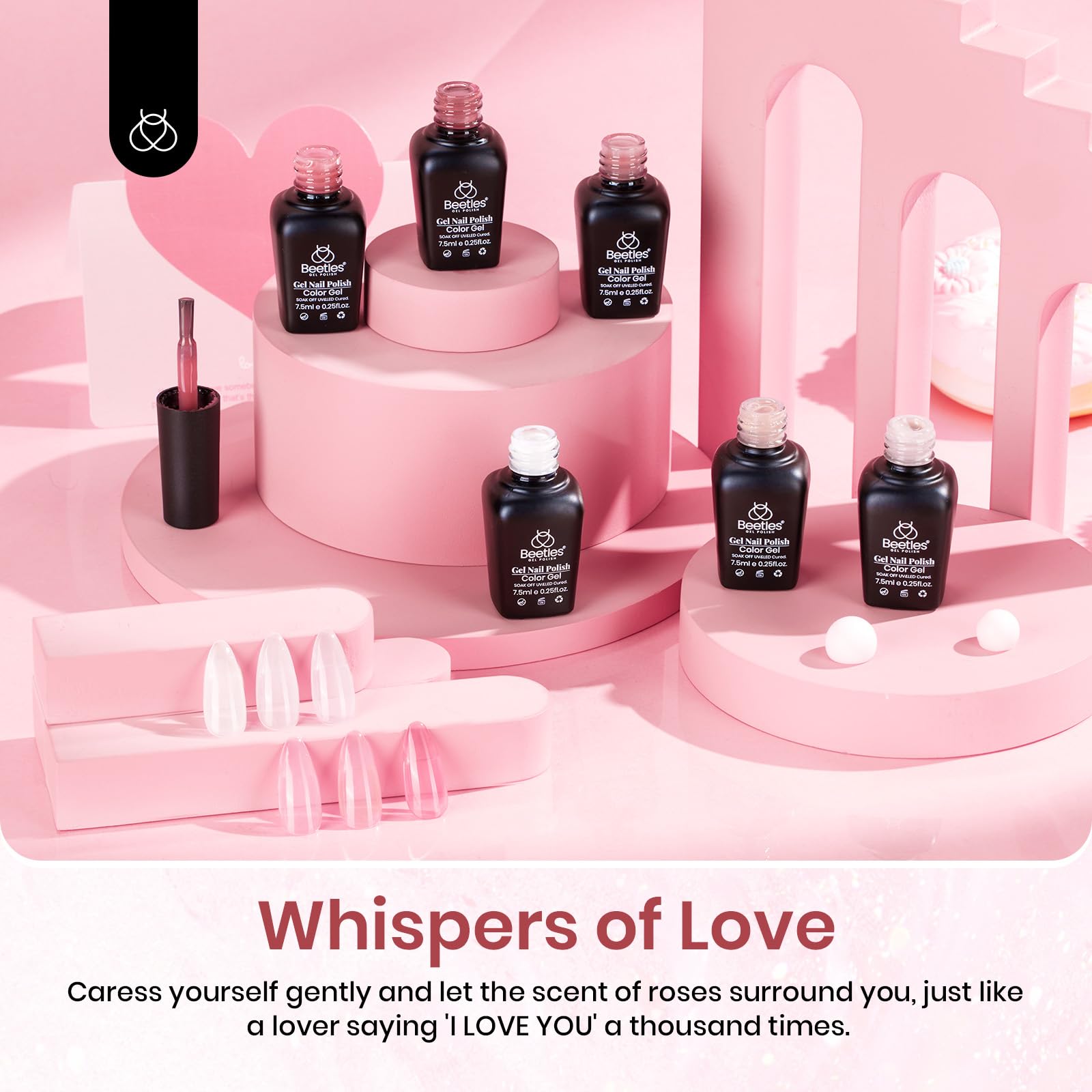 Beetles Jelly Gel Polish 6 Colors Neutral Sheer Nude Pink