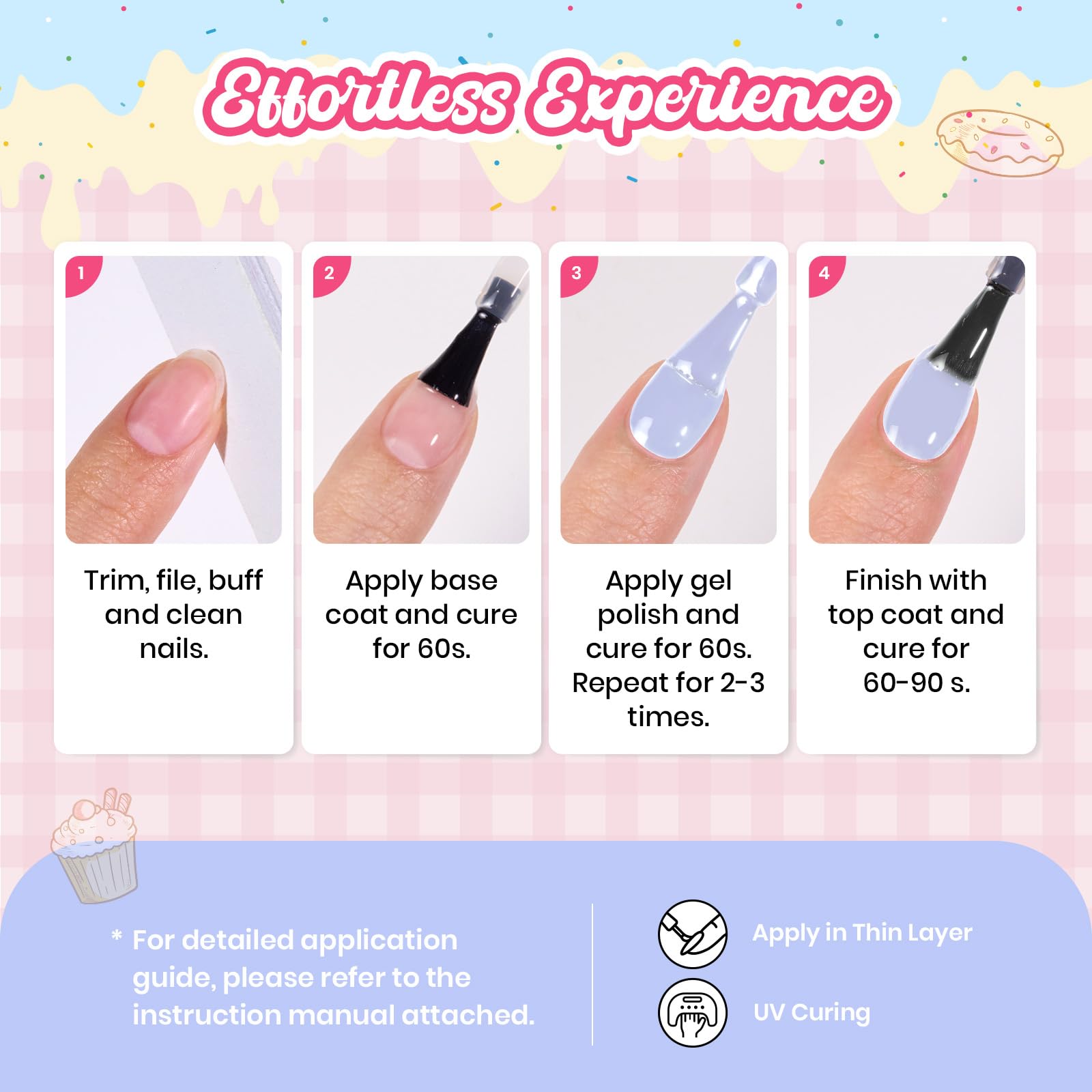 Beetles Blue Gel Nail Polish - Blueberry Smoothie Pastel Blue Gel Polish