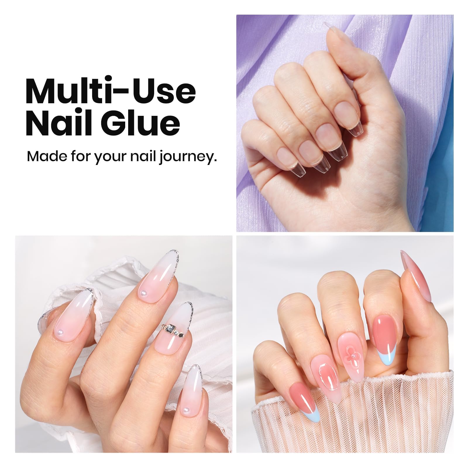 Beetles 3Pcs 15ml Hema-Free Nail Prep & Glue Set