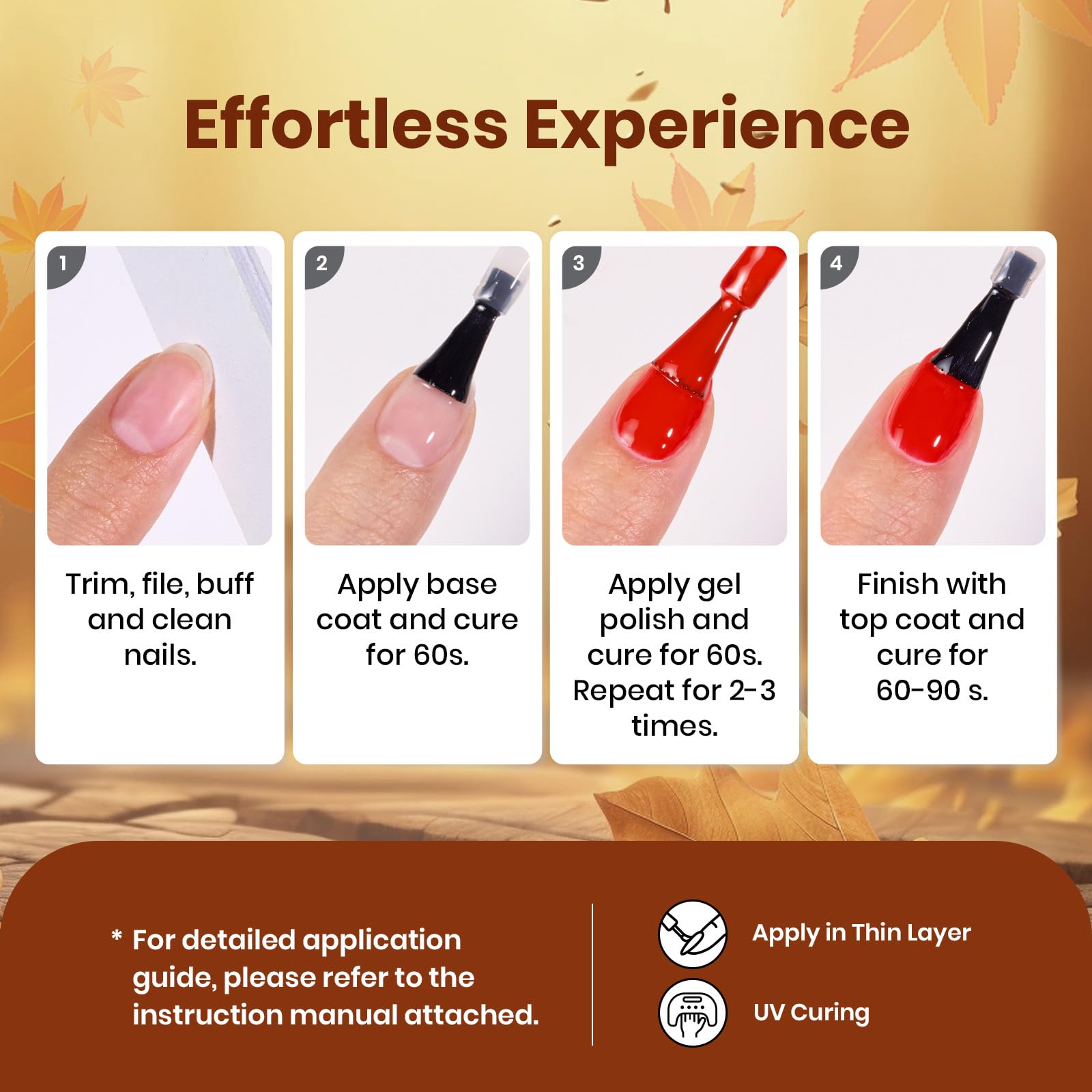 Autumn Leaves- 6 Colors Gel Polish Kit for Nails