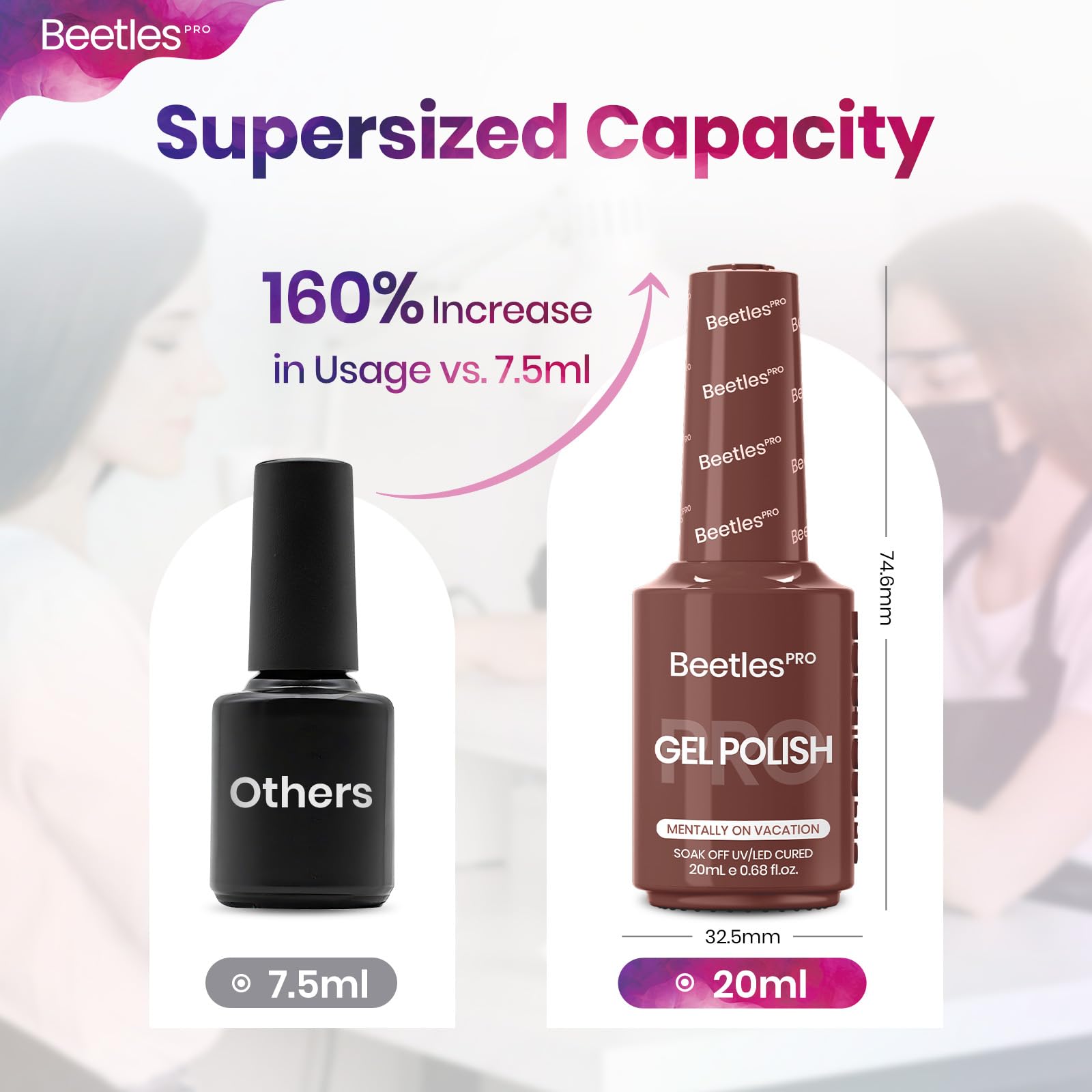 Beetles Pro Dark Brown Gel Nail Polish - Off The Grid Cobalt Blue 20ML Color Gel Polish