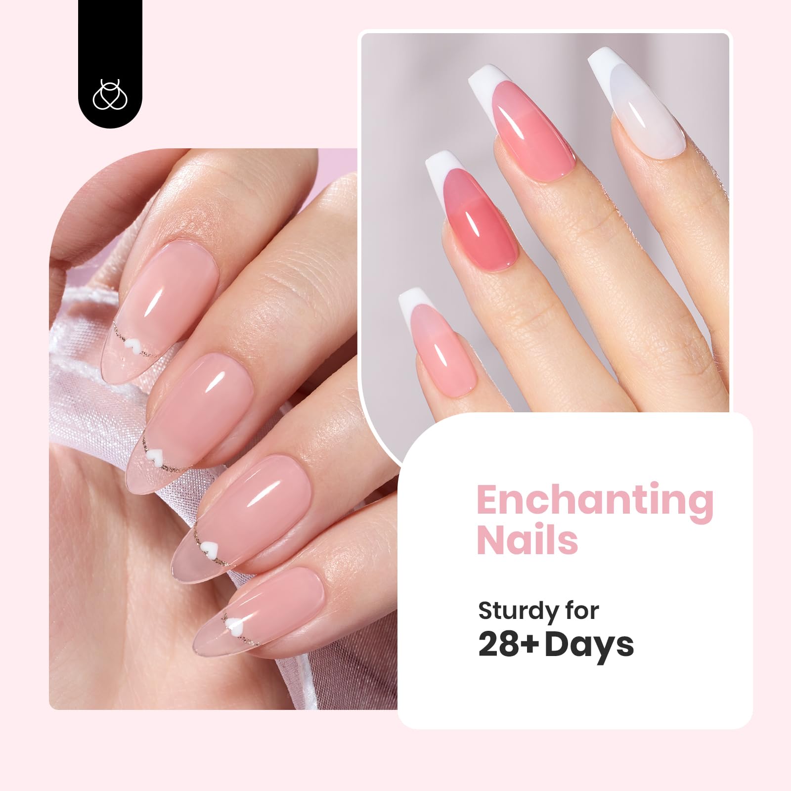 7.5ml Each 6pcs Colors Gel Nails Sheer Bliss Rubber Base Builder