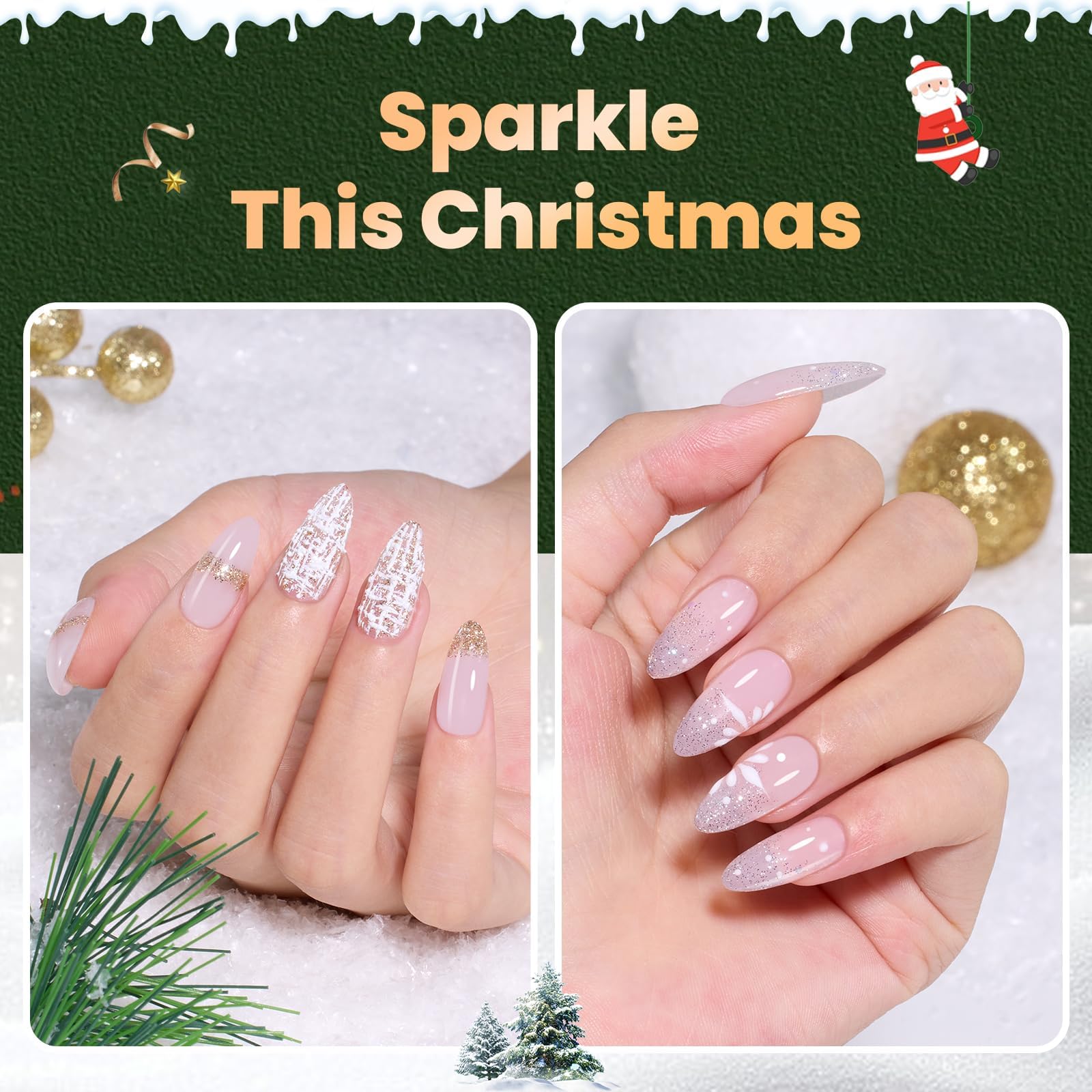 Beetles Christmas Limited Hard Gel Kit 3 Colors 9 in 1 Nail
