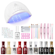 Beetles Stay Shining Uptown Girl HEMA-FREE TPO FREE Gel Nail Kit with UV Light, DIY Salon-Quality at Home