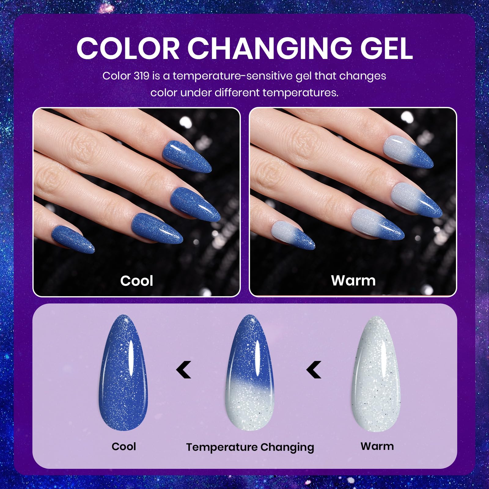 Beetles Stellar Mirage  - 20 Colors Fall Halloween Jelly Cat Eye Color Changing Gel Polish Set