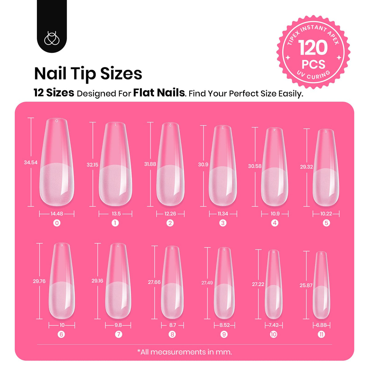 Beetles Pre-etched & Pre-sculpted Strong Acrylic Nail Tipex Kit|120pcs