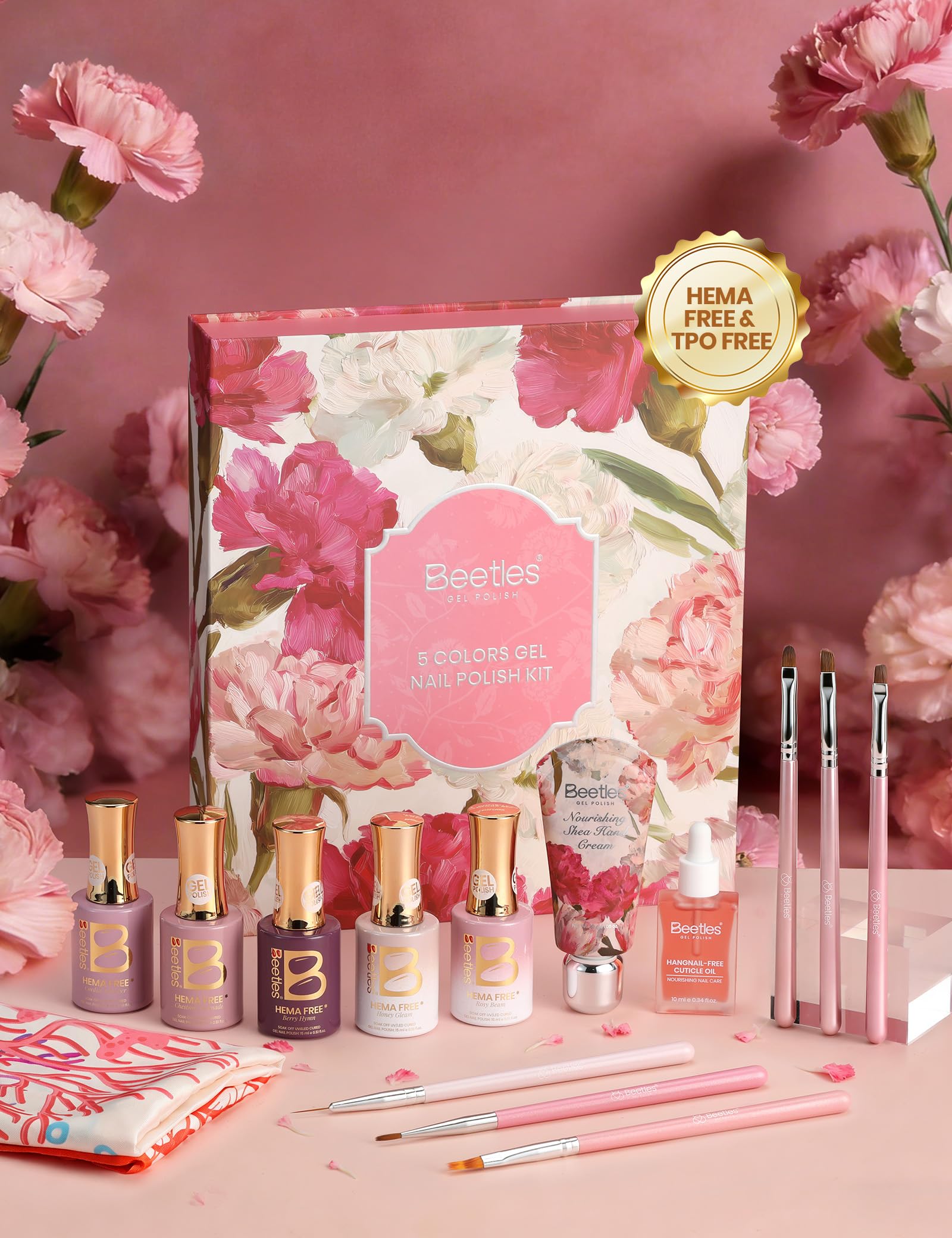 Beetles Refined Everyday Gift Box | 5-Color HEMA-Free & TPO-Free Manicure Kit