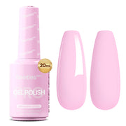 Beetles Pro Pink Gel Polish - Nails Dopamine Crush, Light Pastel Pink Color Gel Polish, UV Nail Lamp Cure Needed Nail Arts Salon-Quality Shine Long Lasting