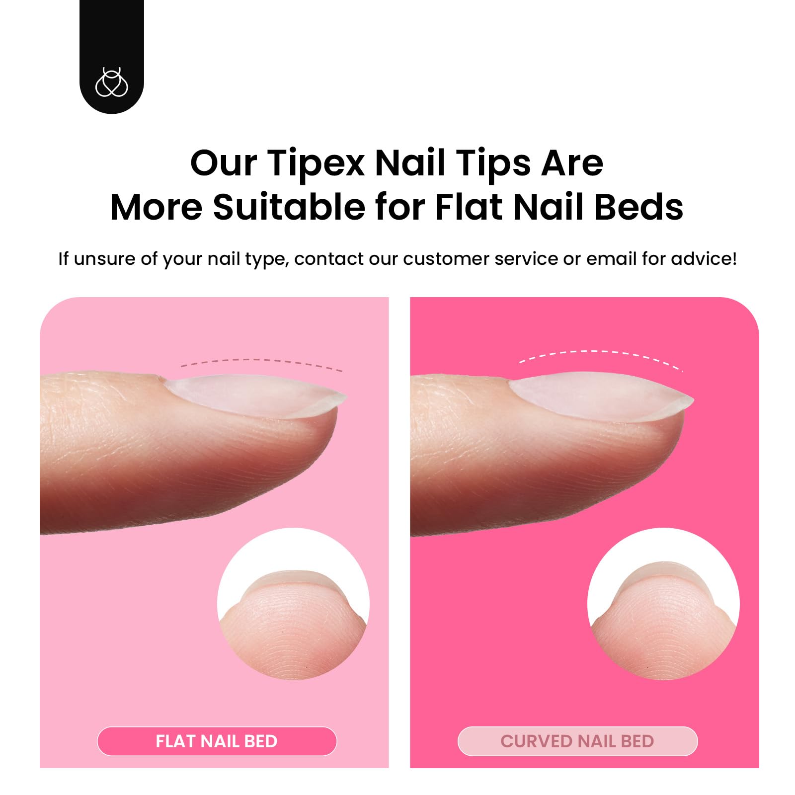 Beetles Tipex Gel Nail Kit  Pre-Extra Short Square: 16 Sizes 224 Pcs Pre-Building False Nail Tips