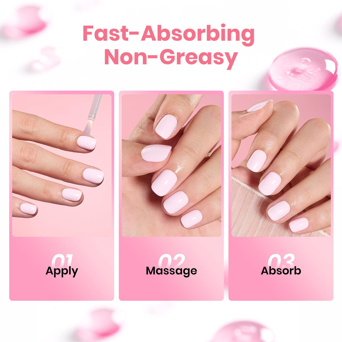 Beetles Cuticle Oil for Nails Strawberry Scent with Charm Non-Greasy