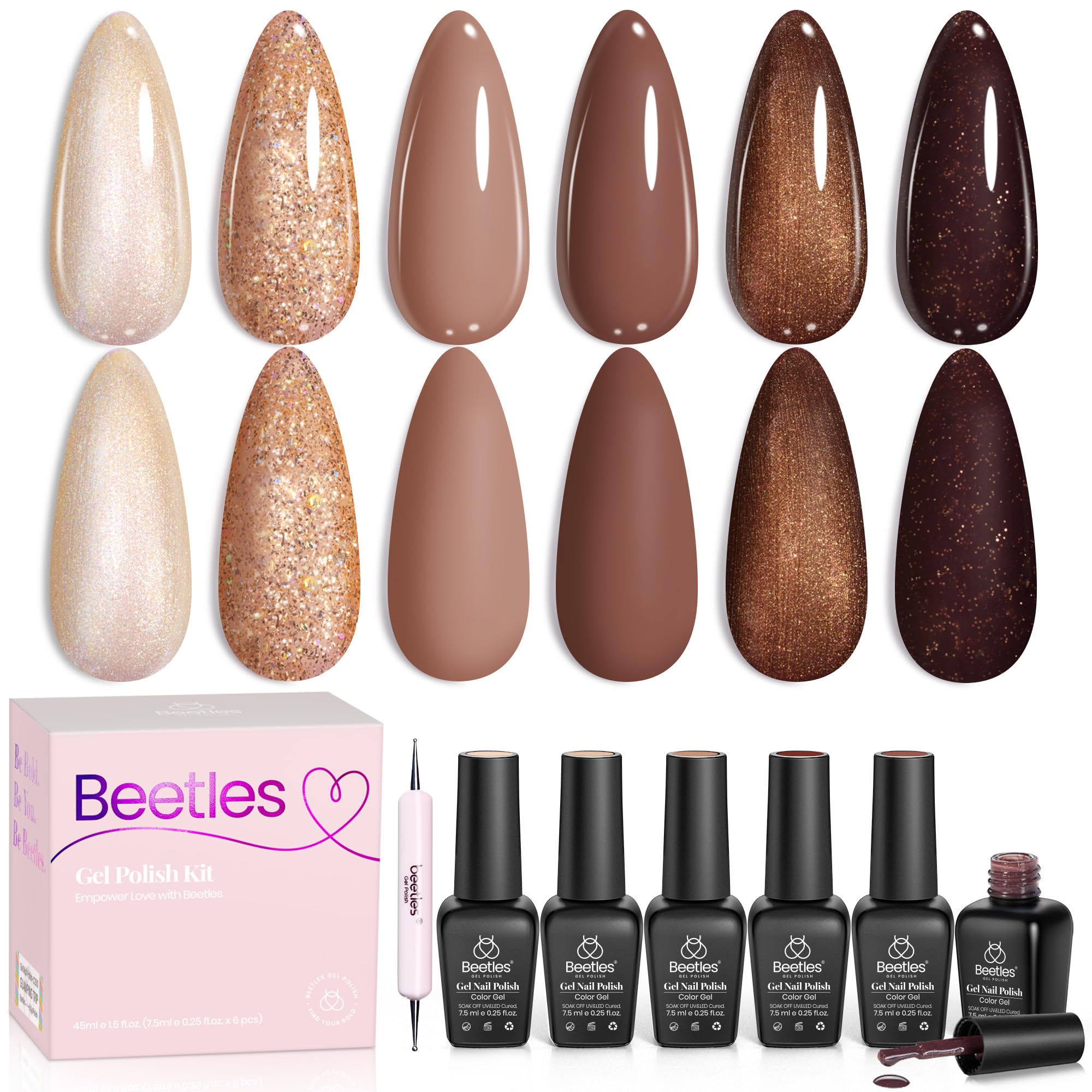 Brownie Bliss - 6 Colors Gel Nail Polish Set