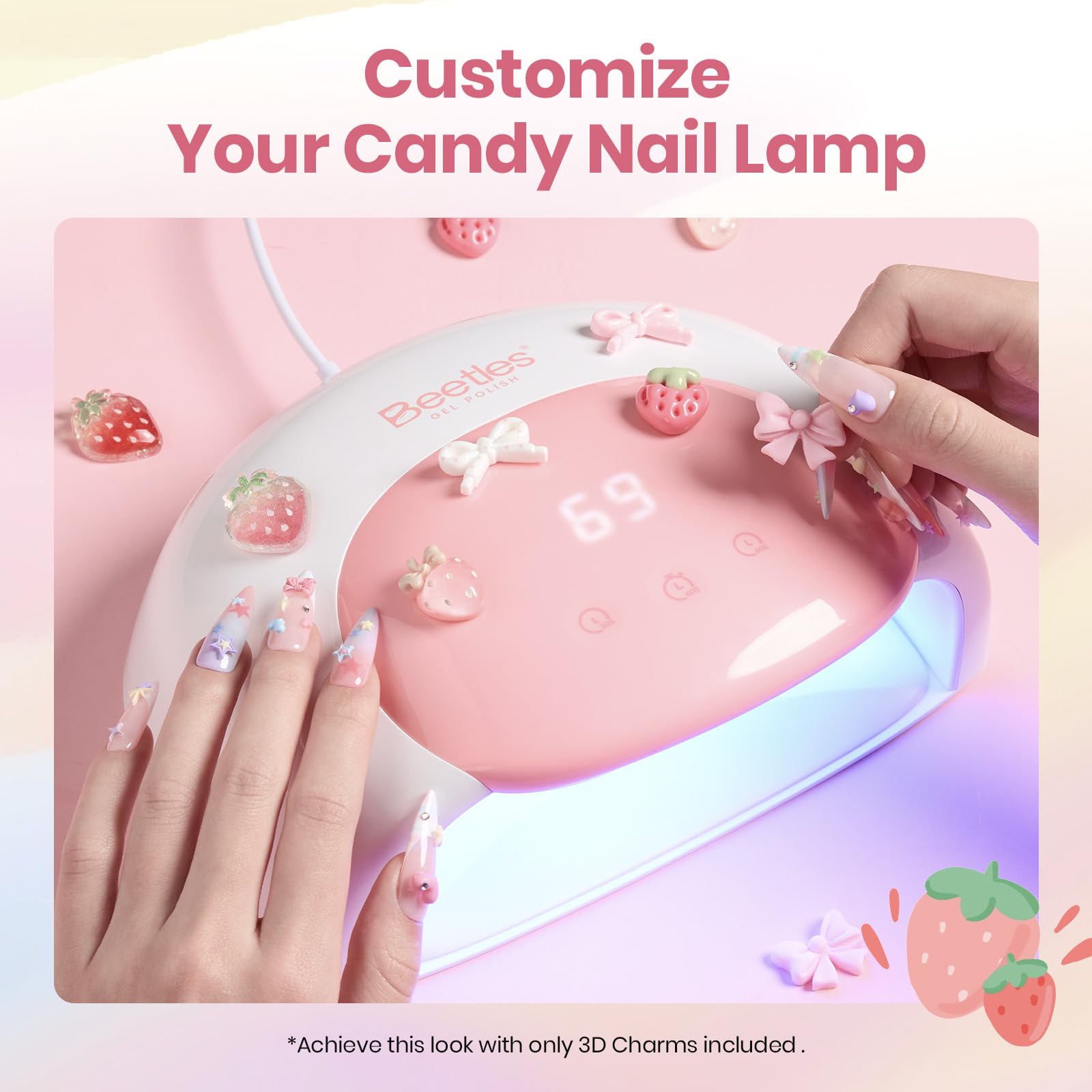 Beetles UV LED Nail Lamp - Candy White Nail Light with 3 Timer 30