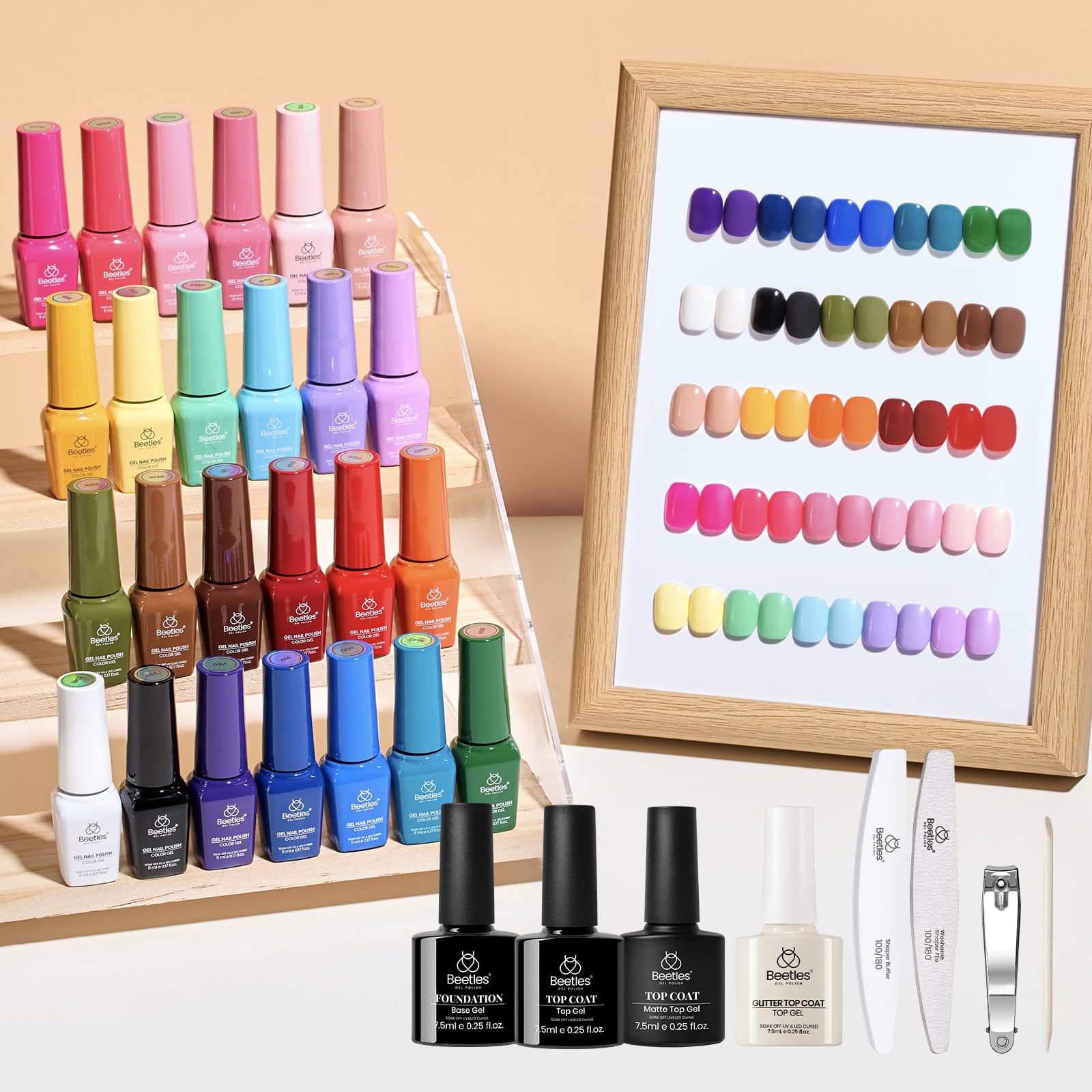 Seasons Impressions Color Bottle Gel - 25 Colors One Color One Print Gel Nail Polish Set
