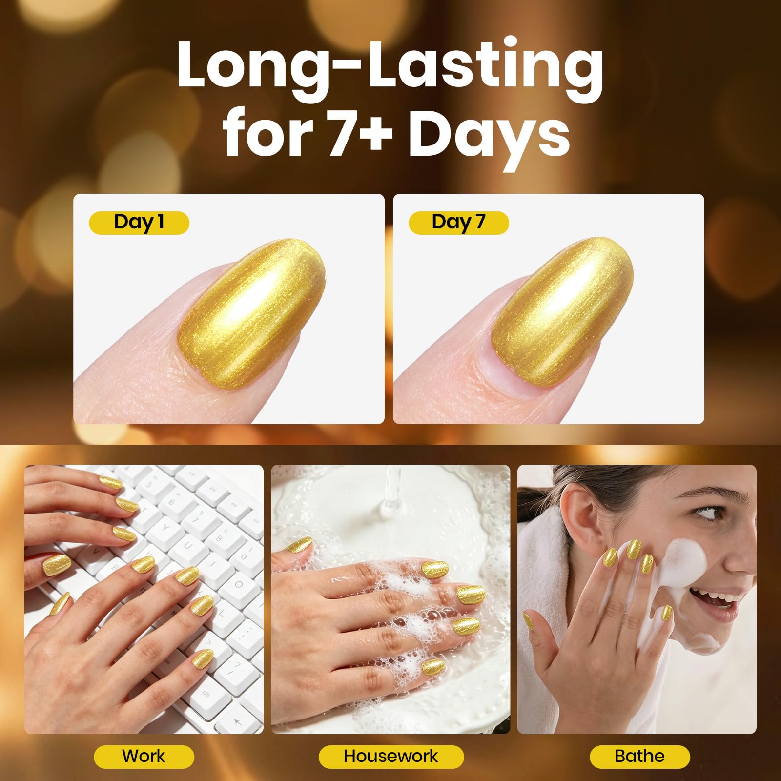 Beetles Gilded Dreams Air Dry Fall Glitter Nail Polish Set 6 Colors 7.5ml Each