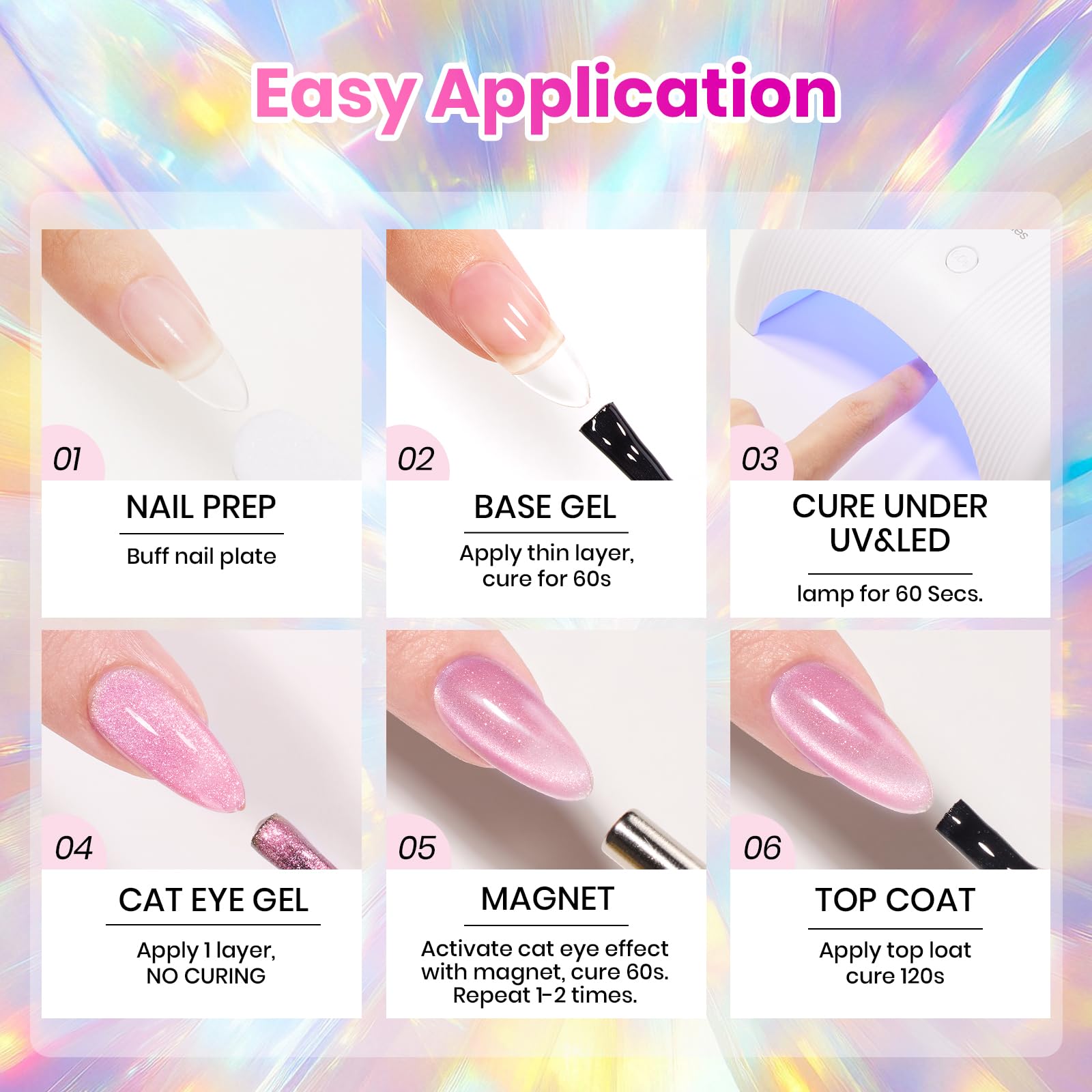Beetles Timeless Gleam Cat Eye 20 Colors Summer Nails Gel Polish Set Glitter With Magnetic Base Matte Glossy Top Coat