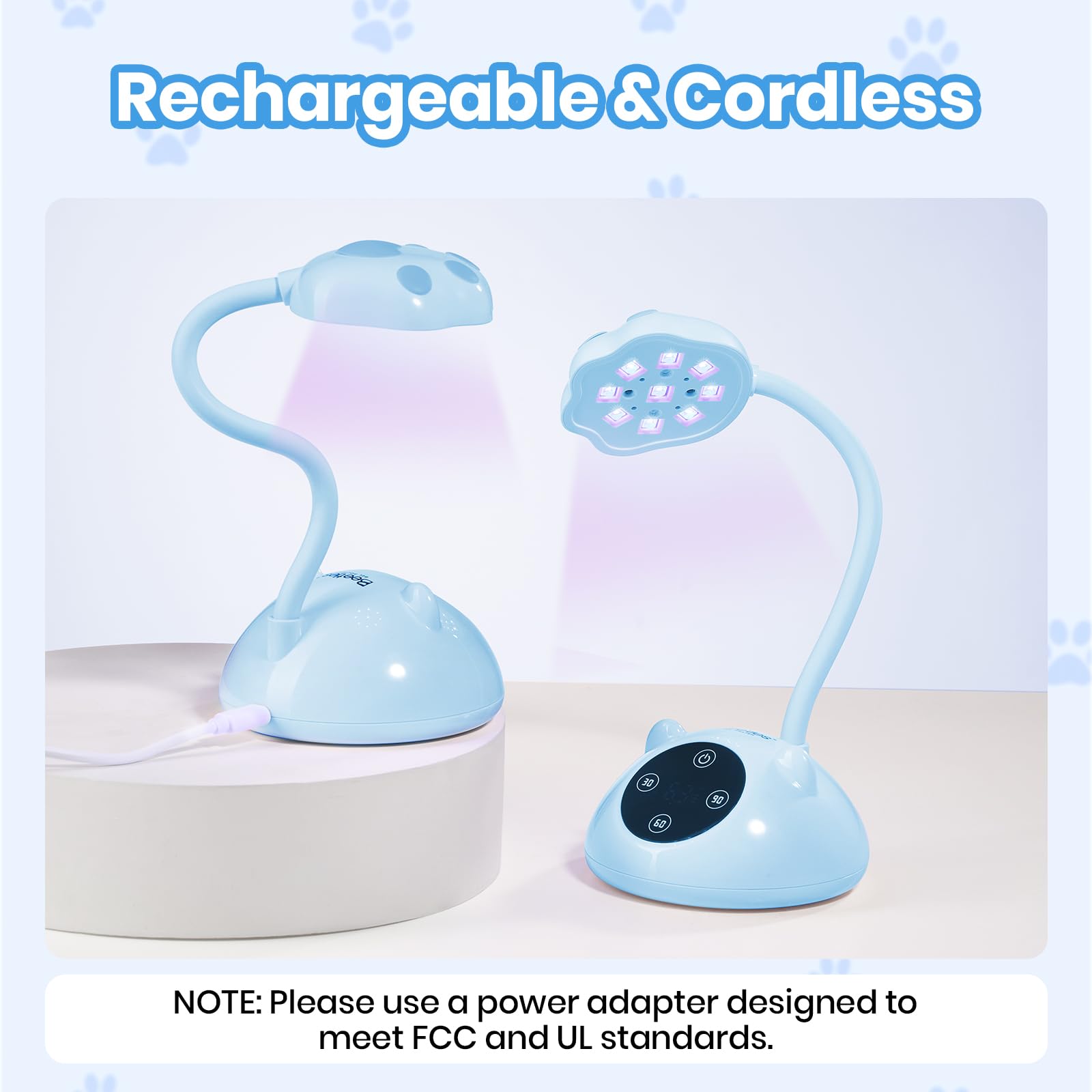 Beetles 360° Flexible Gooseneck UV Nail Lamp Blue Color