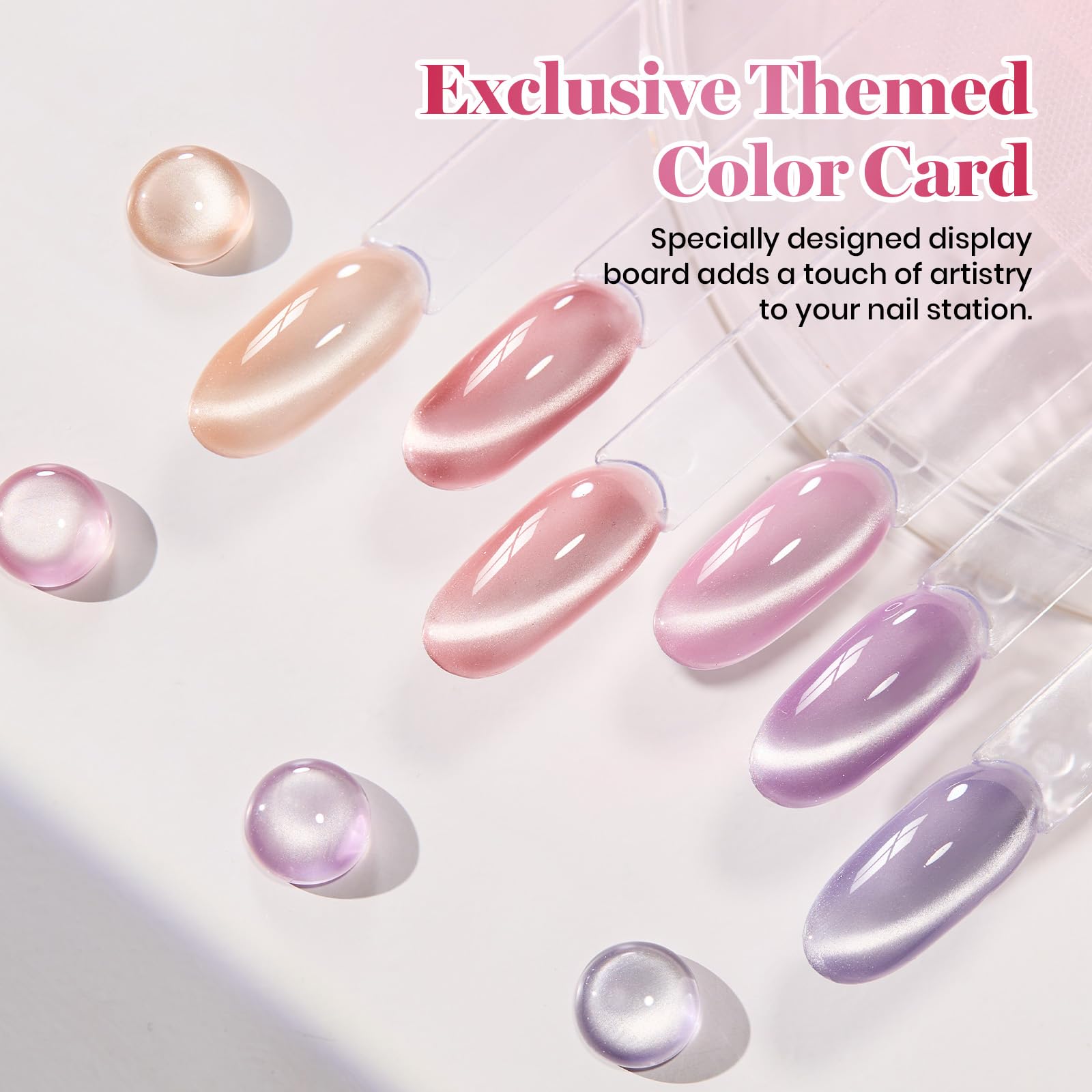 Beetles Gel Nail Polish Silken Moonlight Summer Nails 6 Colors 15ML Gold Purple Pink Nude Cat Eye Glitter Gel Polish Kit