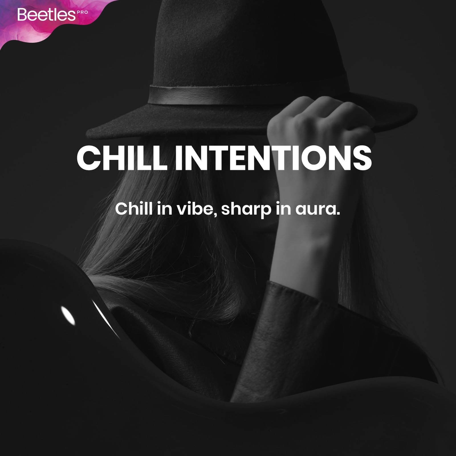 Beetles Pro Black Gel Polish - Chill Intentions Audrey Black Color 20ML Gel Polish