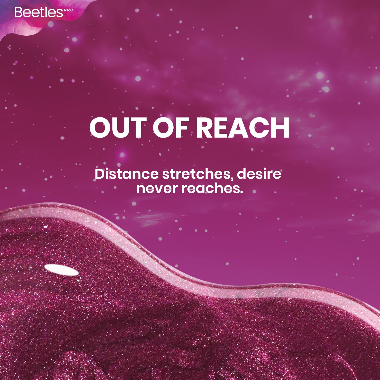 Beetles Pro Shimmer Gel Polish - Out of Reach, Purple Shimmer Color 20ML Glitter Gel Polish