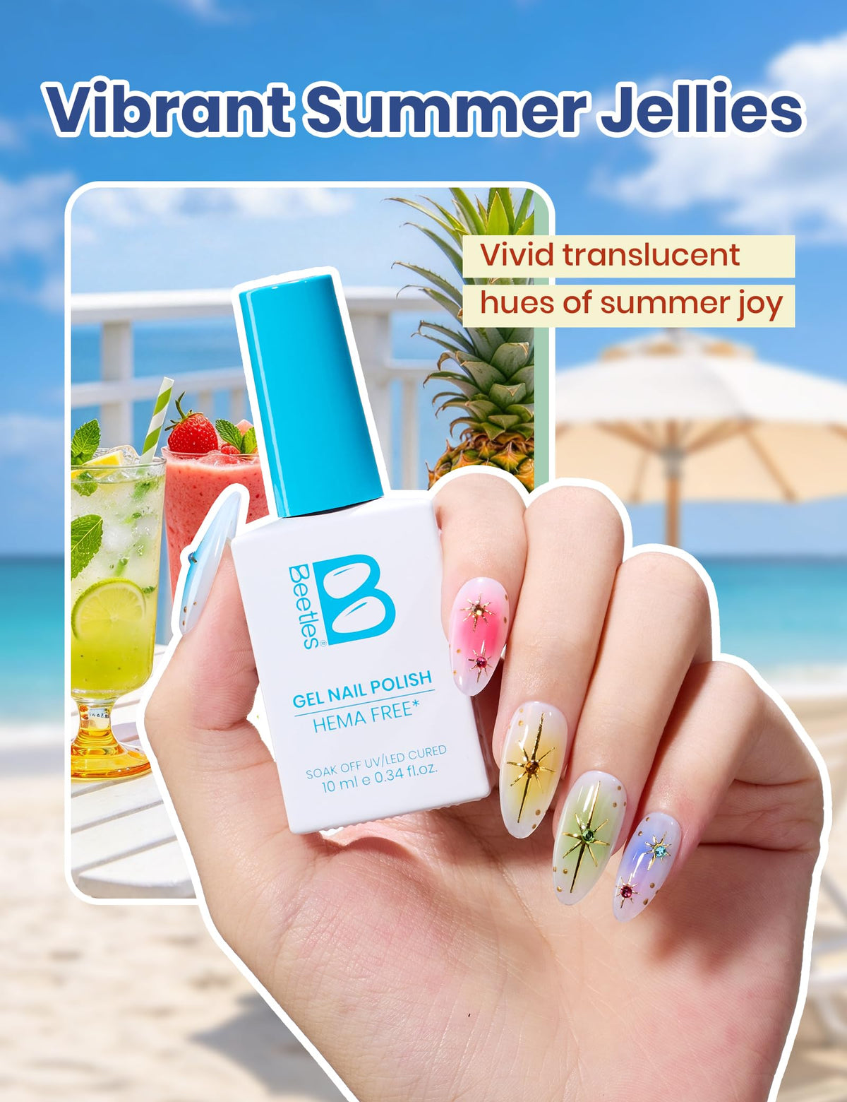 Ever Sheer | Beetles 30 Colors Jelly Gel Polish Set HEMA Free & TPO Free 10ML Ever Sheer Gel