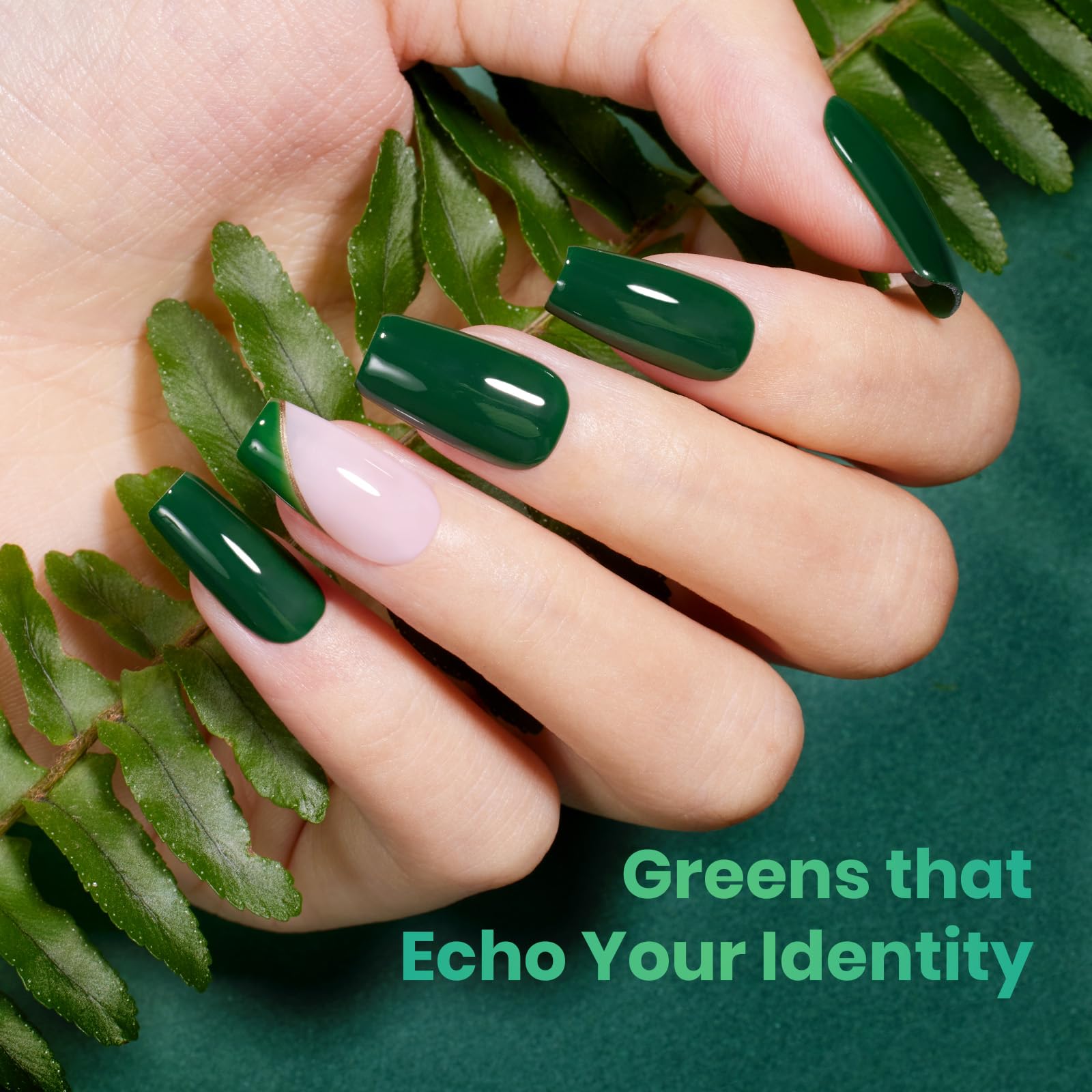 Beetles Green  Gel Nail Polish - Spring Nails Hema Free 6 Colors Light Dark Green Set