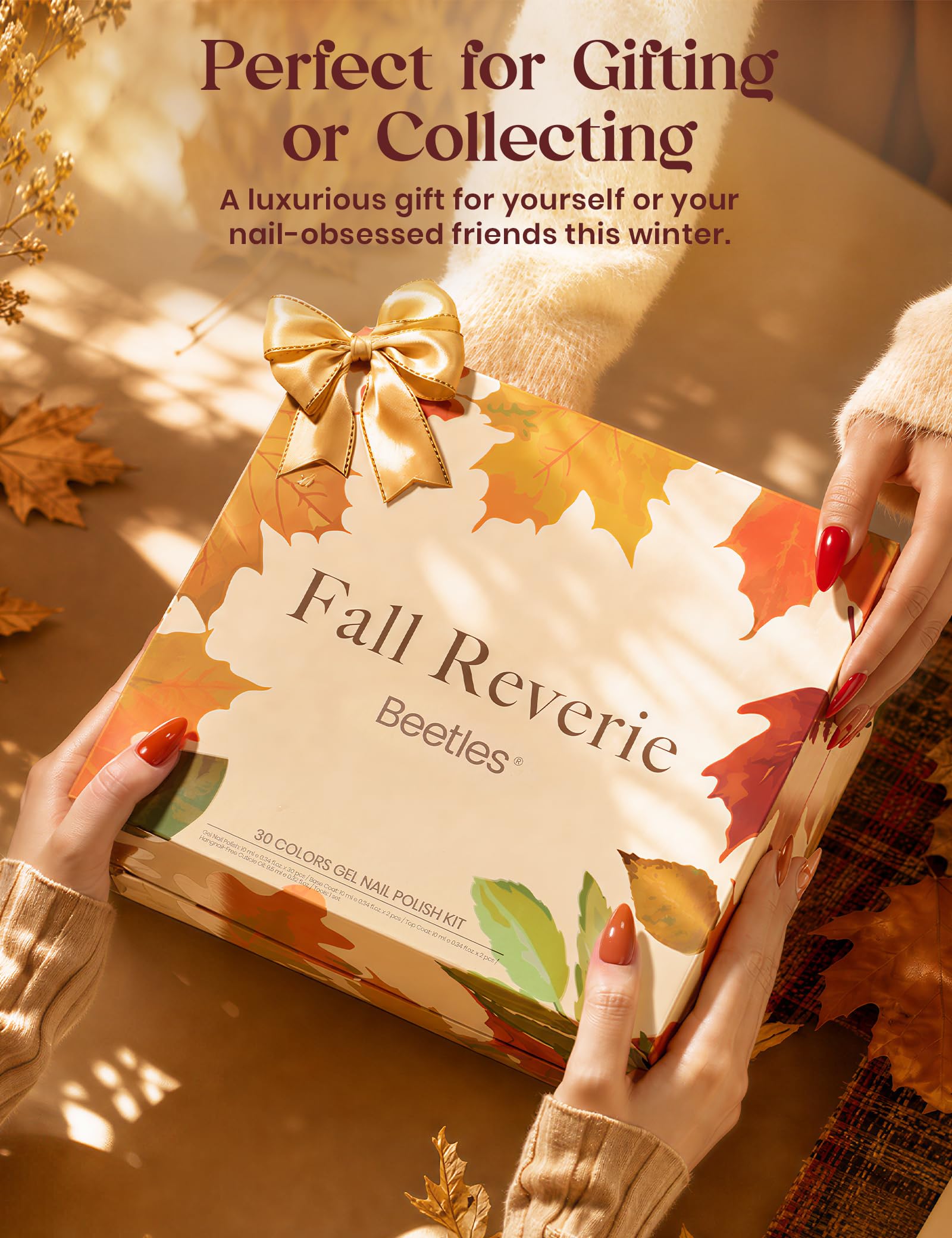 Beetles Retro Reverie Gel Nail Polish Set Hema-Free 30 Colors Autumn Burgundy Orange Colors