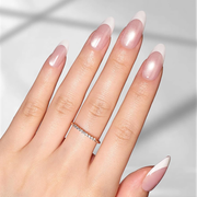Beetles Stay Shining Glassy Blush French Press On Nails Medium Almond 32Pcs