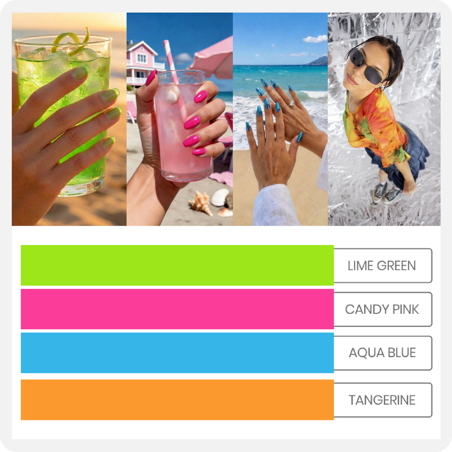 jelly neon colors for playful and fresh nail designs
