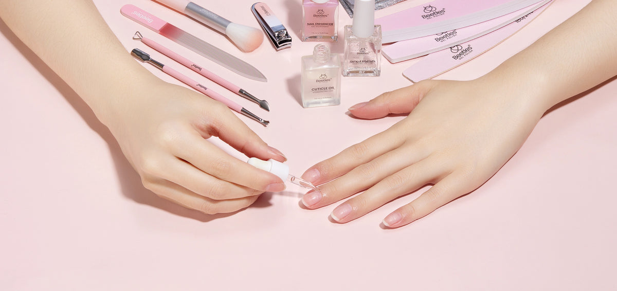 Nail prep step-by-step guide for beginners — clean, prepped nails ready for gel polish application