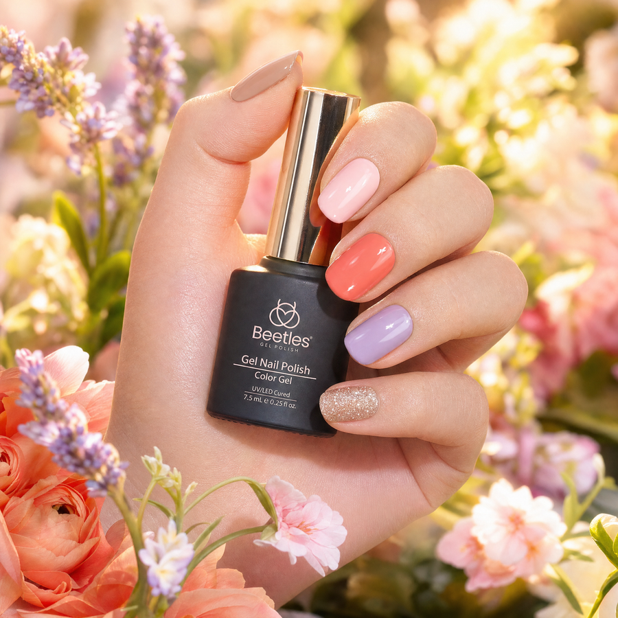 gel polish colors in Beetles starter kit are trendy and highly pigmented