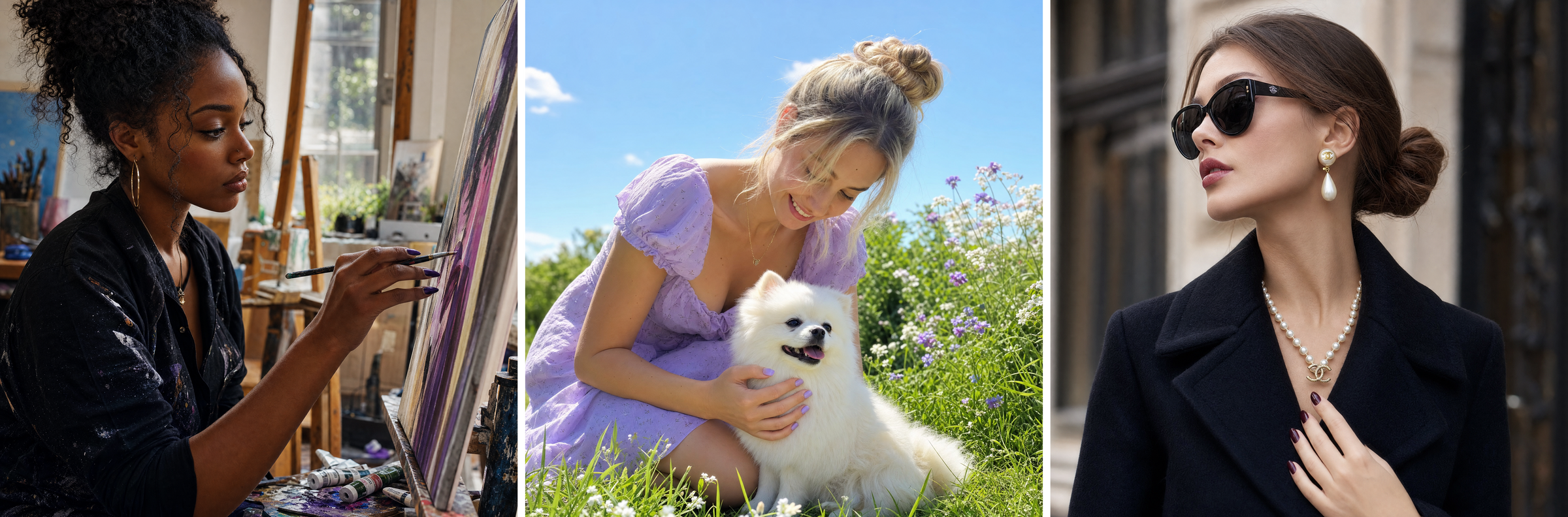 purple nails for moments of inspiration, for petting time, and for fashion styles.