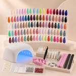 Beetles Gel Nail Starter Kit Color Enchantment 80Pcs 55 Colors Nail Art All-in-One Mani Kit