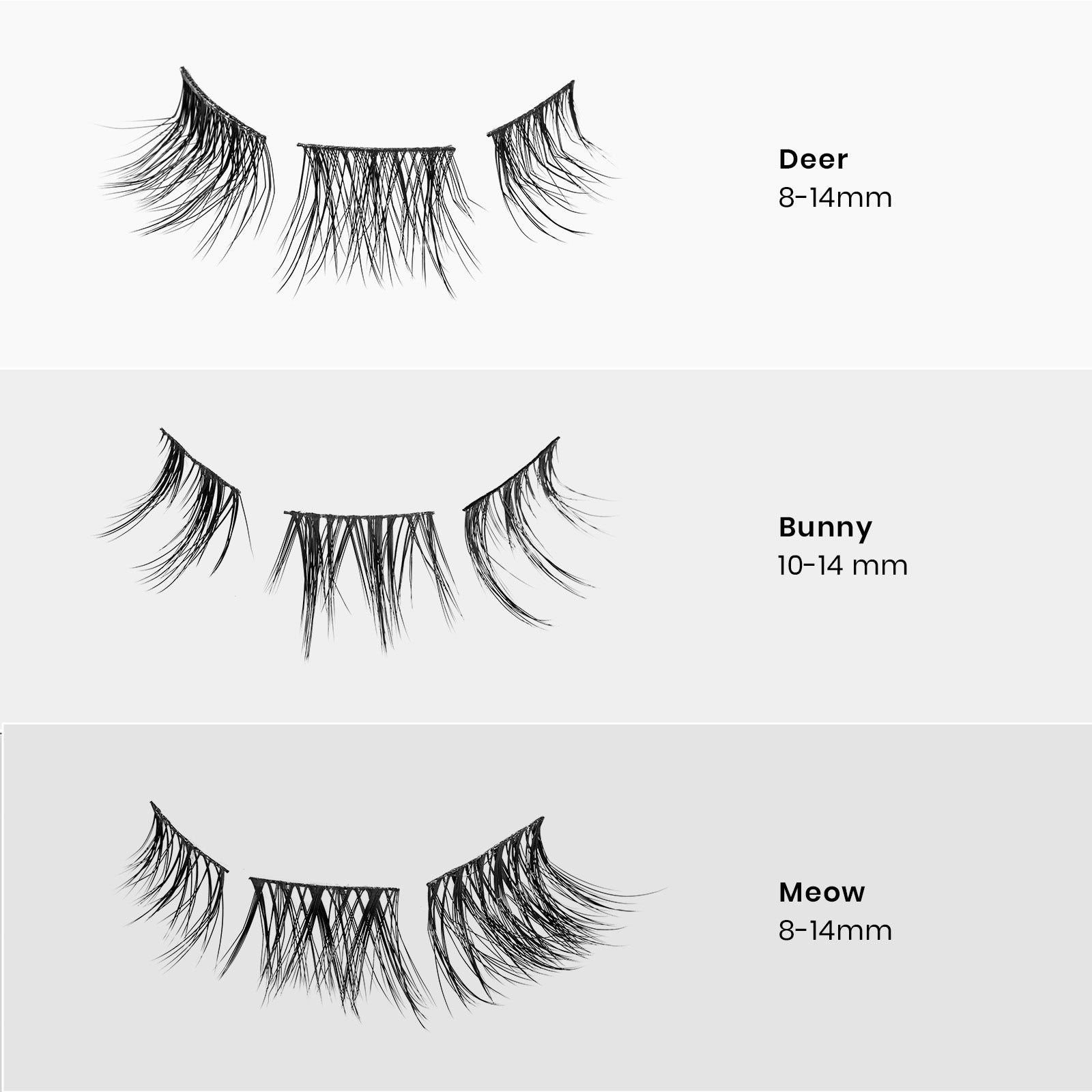 False Eyelash Clusters Kit| Animal Magic 3 Styles 6ct